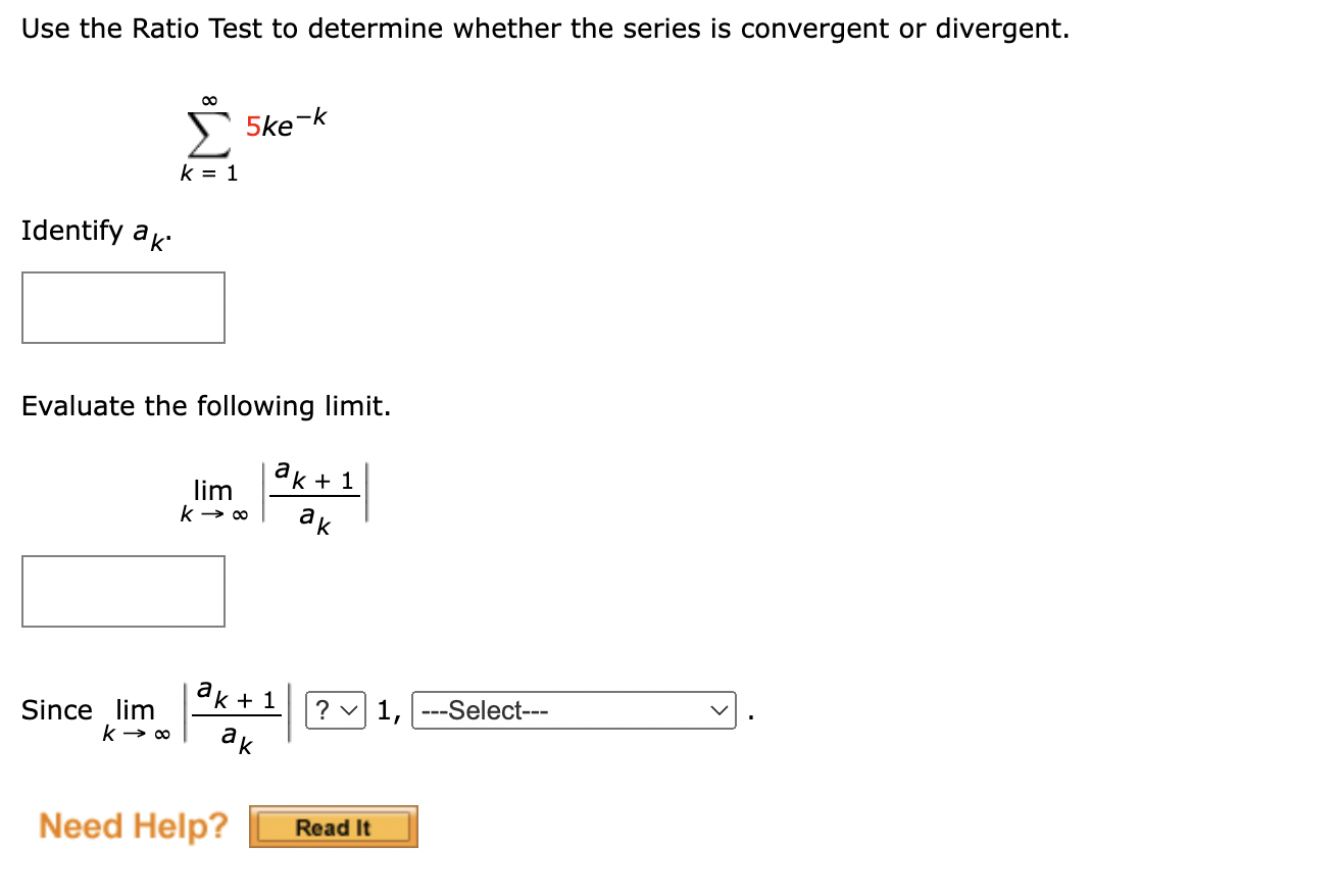 Solved Use the Ratio Test to determine whether the series is | Chegg.com