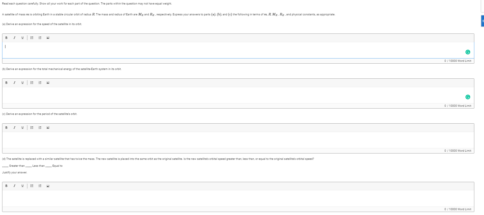 Solved Read each question carefully. Show all your work for | Chegg.com