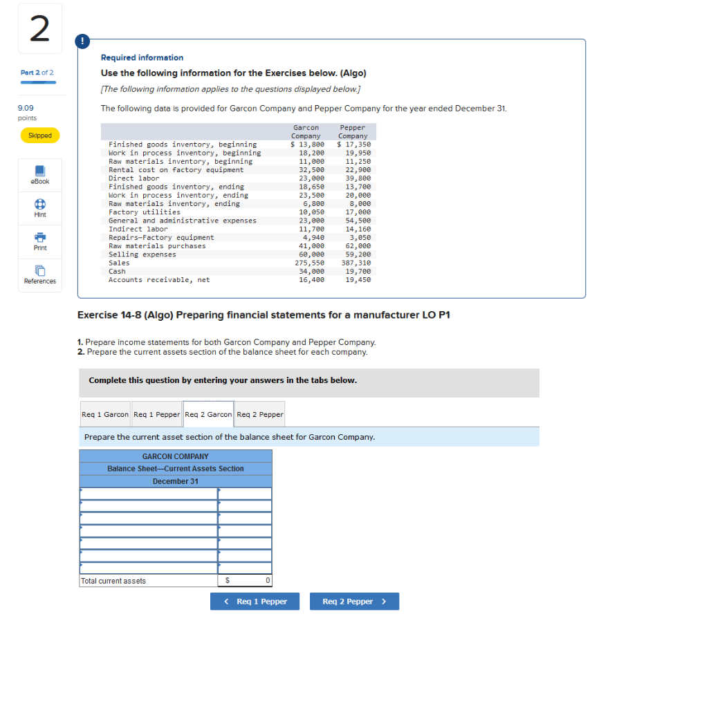 Solved Required Information Use The Following Information | Chegg.com