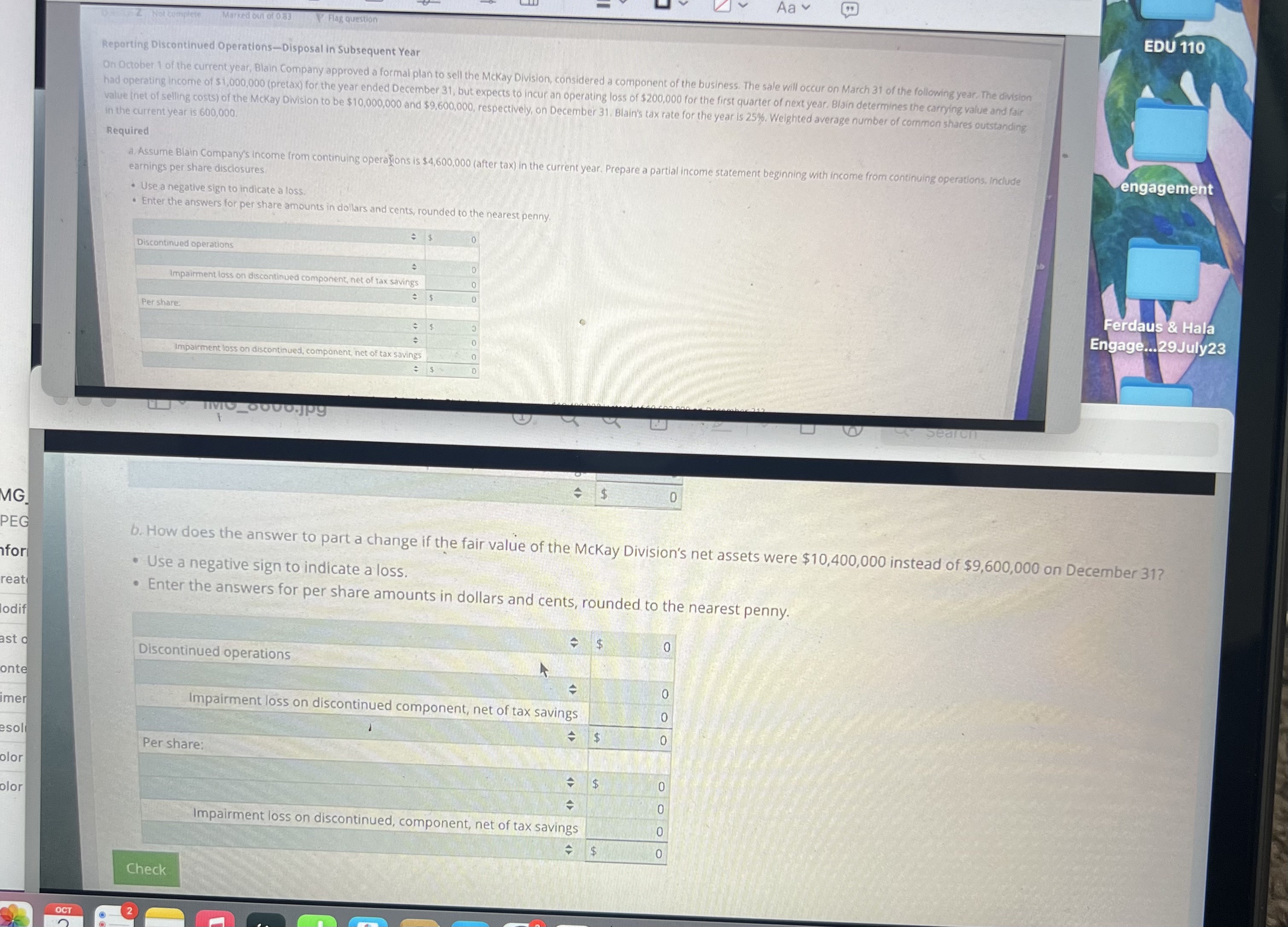 Solved accounting question urgent | Chegg.com