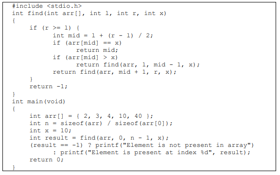 Solved Analyze the performance of the binary search program | Chegg.com