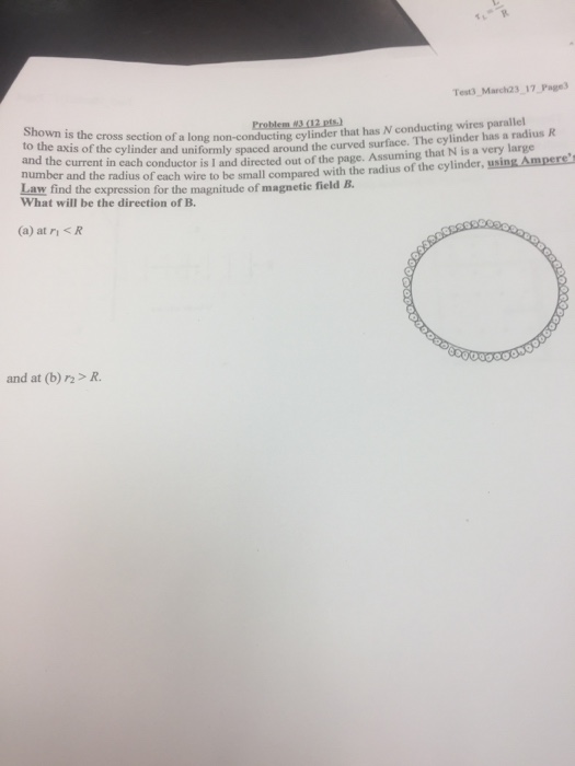 Solved Shown is the cross section of a long non-conducting | Chegg.com