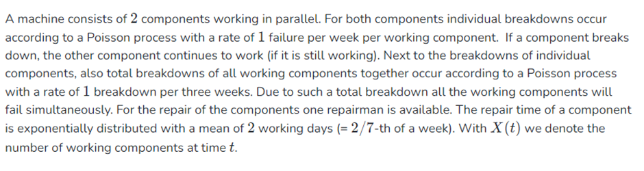 Solved A. Give the rate matrix of the continuous-time Markov | Chegg.com