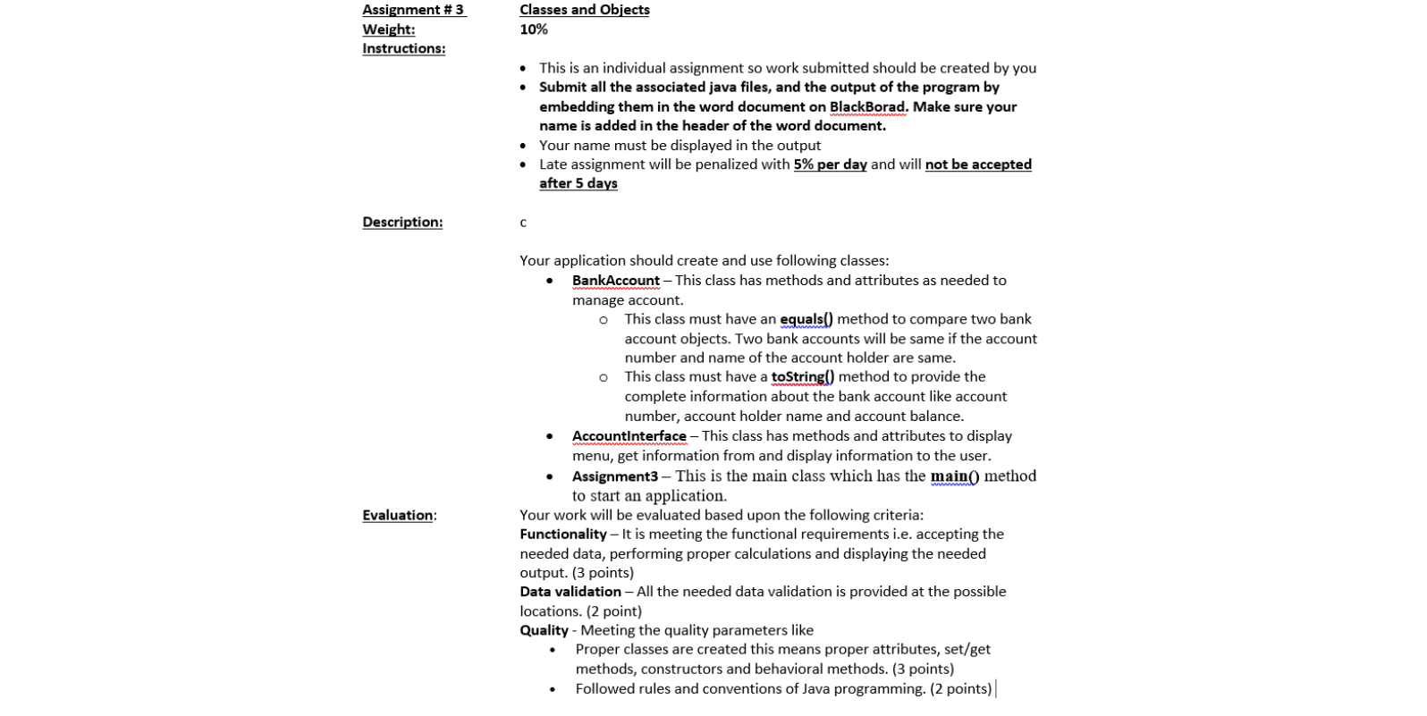 Solved Assignment #3 Weight: Instructions: Classes and | Chegg.com