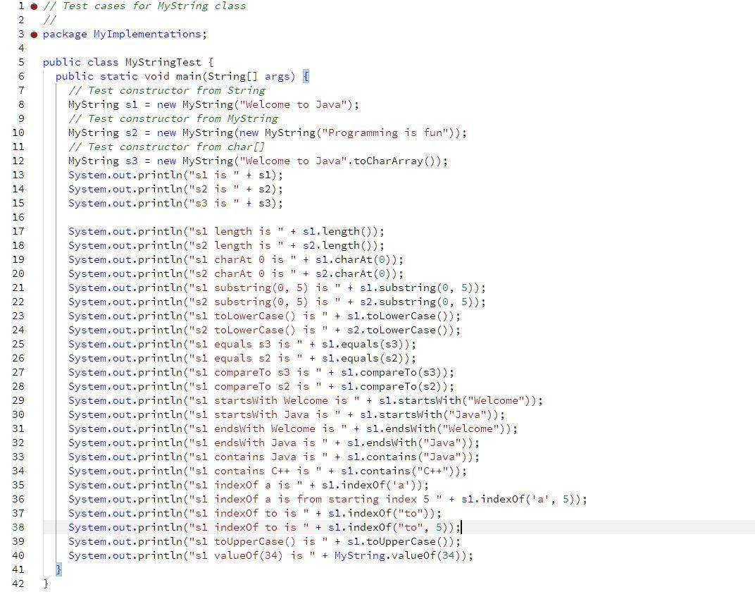 Solved 1. MyString Implementation Implement the most used | Chegg.com