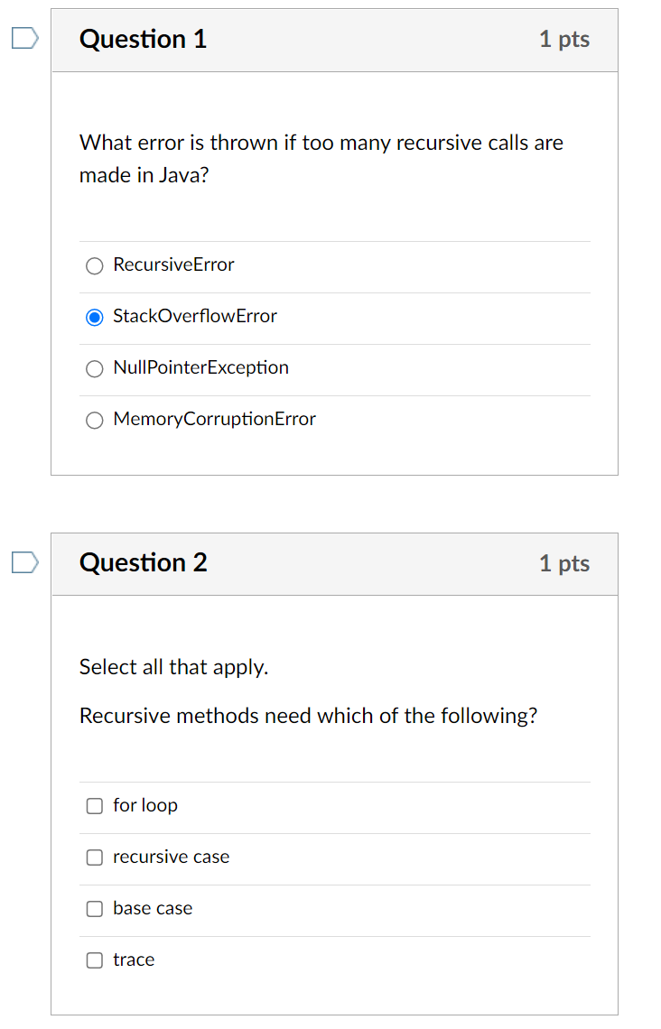 error recursive assignment