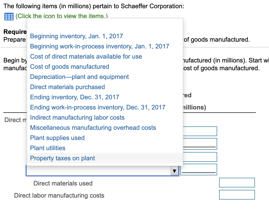Solved The following items (in millions) pertain to