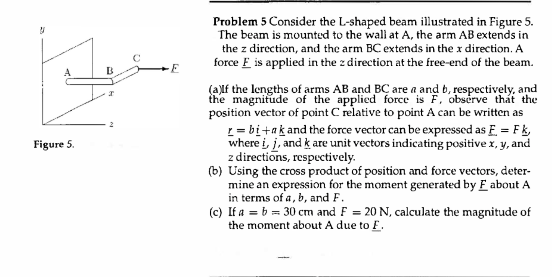 Solved Problem 5 Consider the L-shaped beam illustrated in | Chegg.com