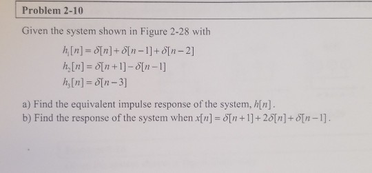 Solved Problem 2-10 Given the system shown in Figure 2-28 | Chegg.com