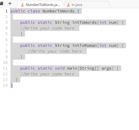 + NumberToWords.ja... In.java public class | Chegg.com