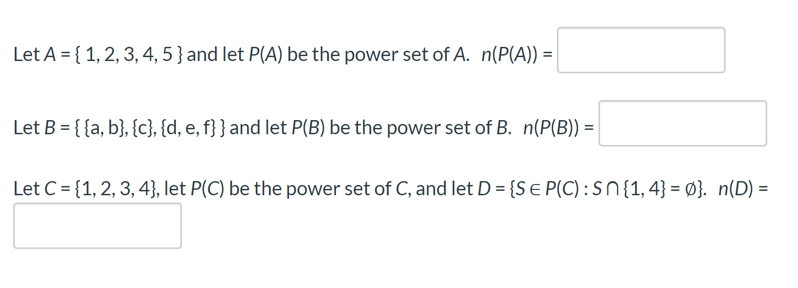 Solved 1 Options Are A The Empty Set The Universal Se Chegg Com