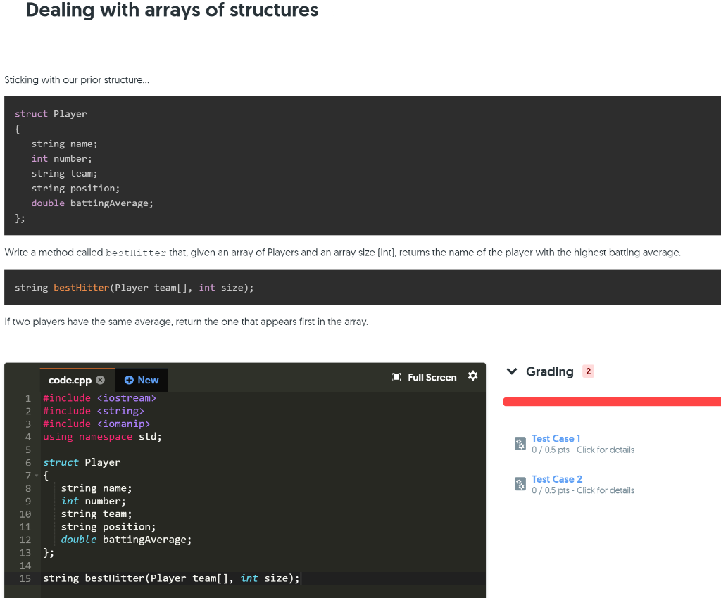 Solved Hello, everyone, I'm struggling with this array | Chegg.com