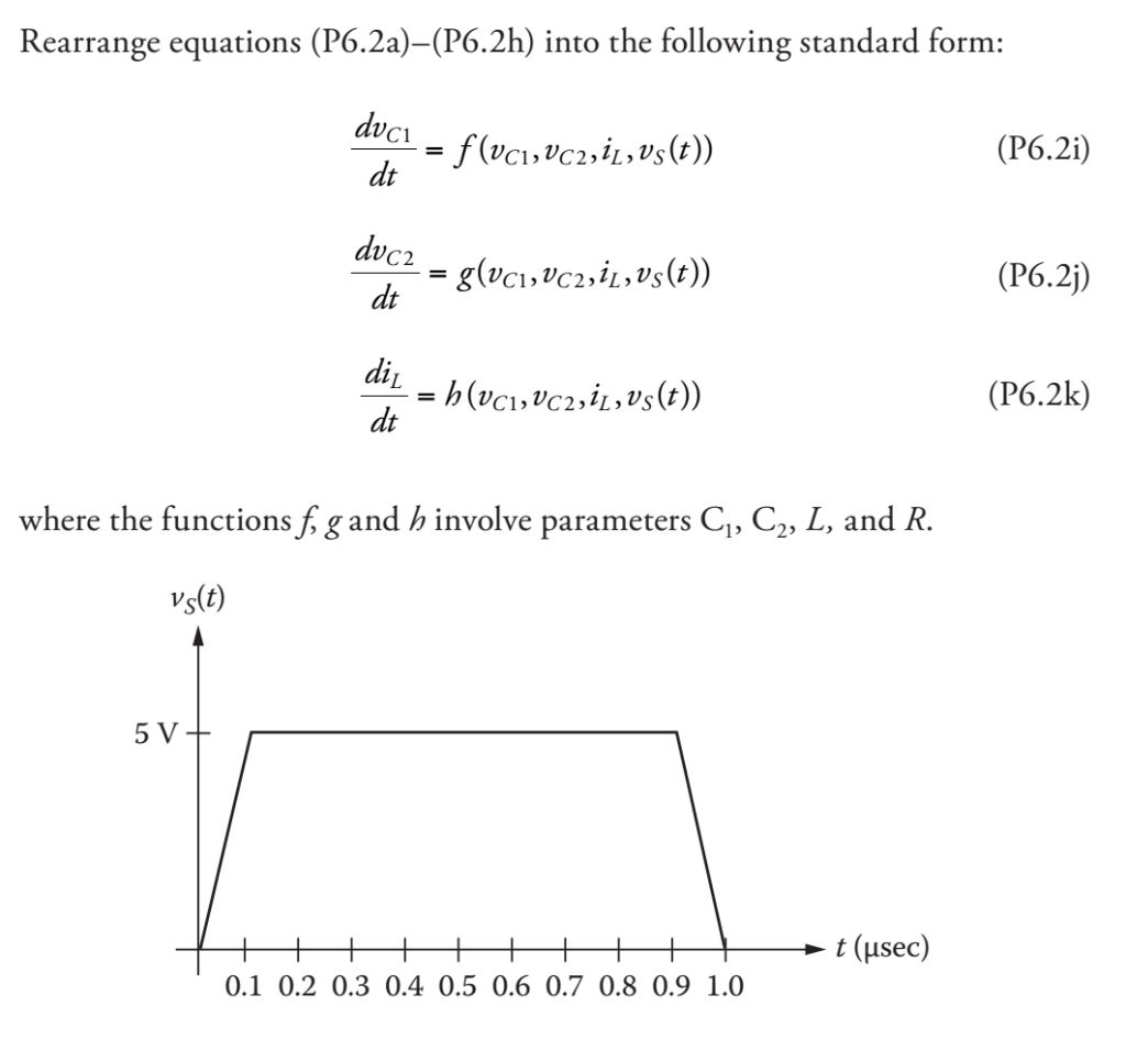 Solved Project 6.2 Figure P6.2a shows a third-order RLC | Chegg.com