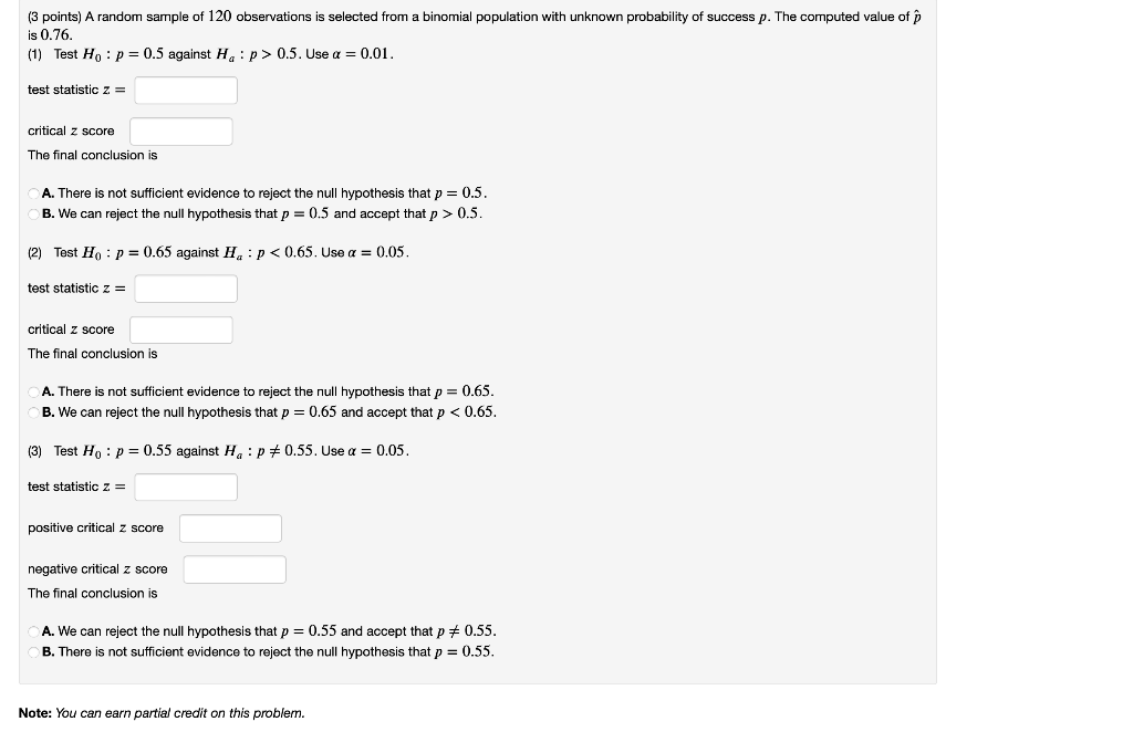Solved (3 points) A random sample of 120 observations is | Chegg.com