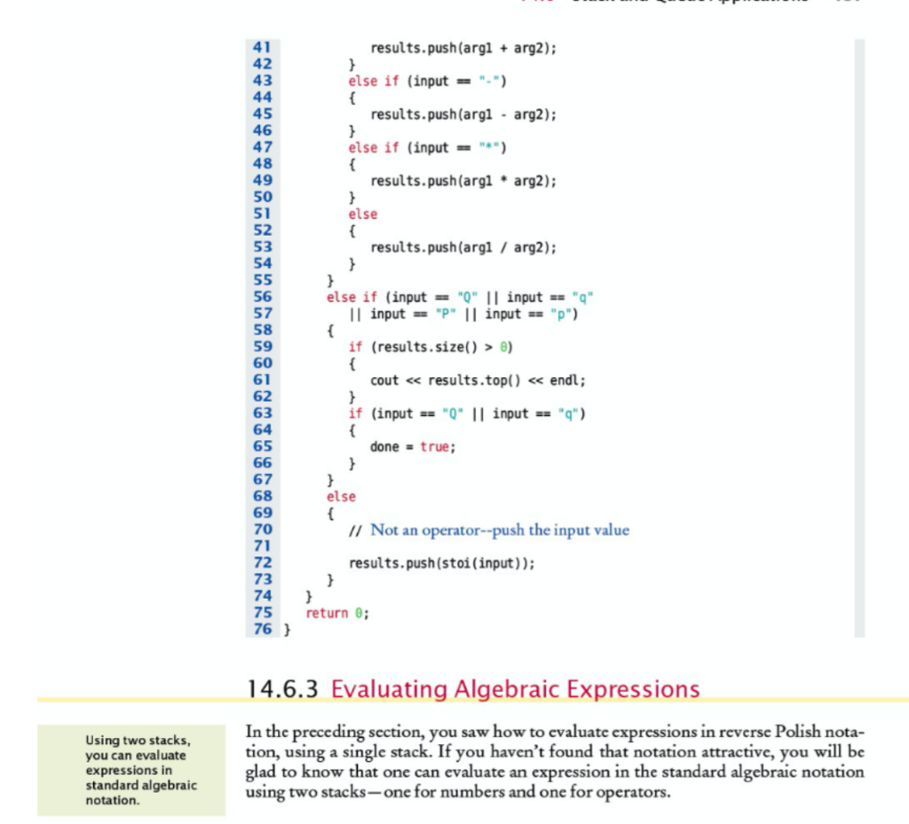 Solved P14.9 Modify the expression calculator of Section | Chegg.com