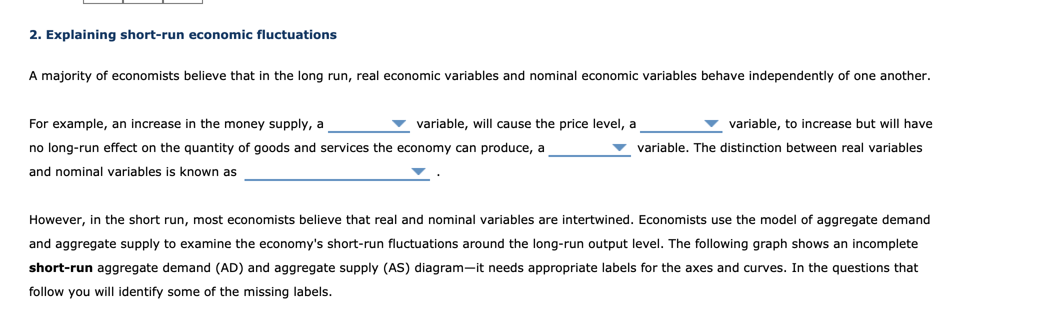 Solved 2. Explaining shortrun economic fluctuations A