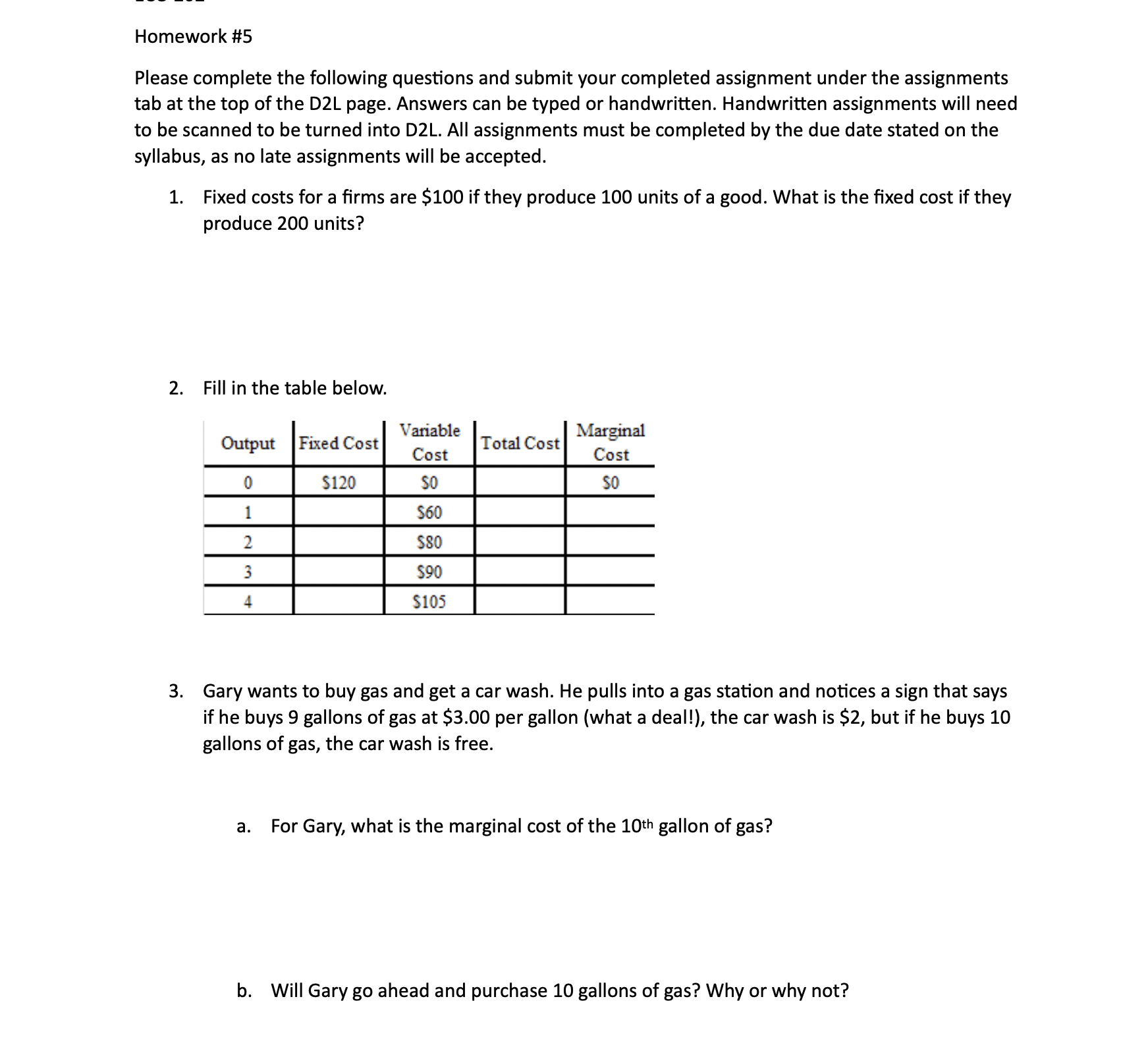 Solved Homework \#5 Please Complete The Following Questions | Chegg.com