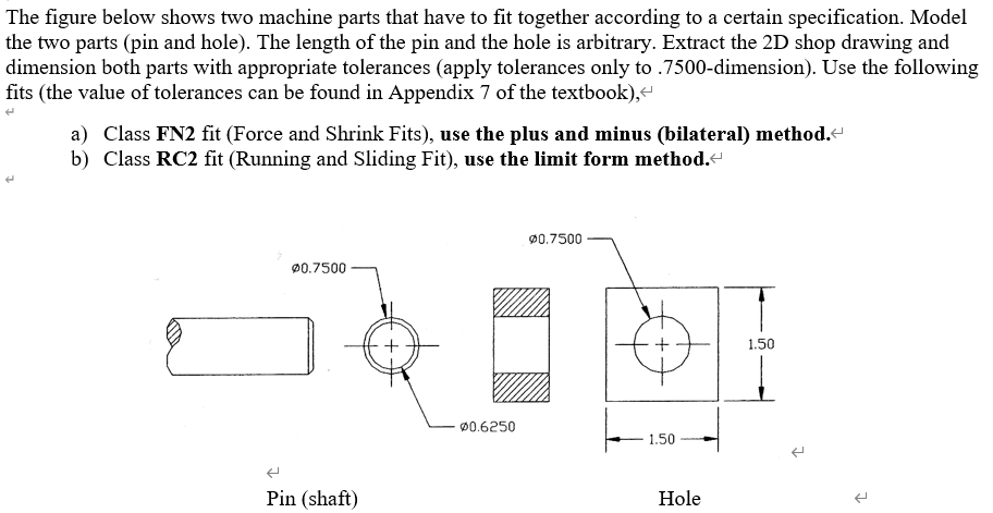 Solved The figure below shows two machine parts that have to | Chegg.com