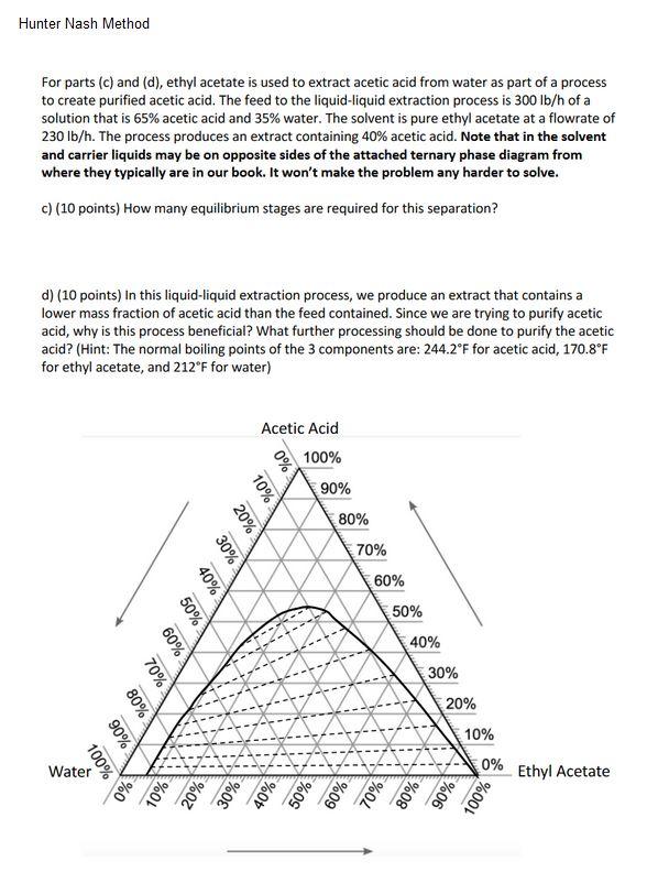 Solved Hunter Nash Method For parts (c) and (d), ethyl