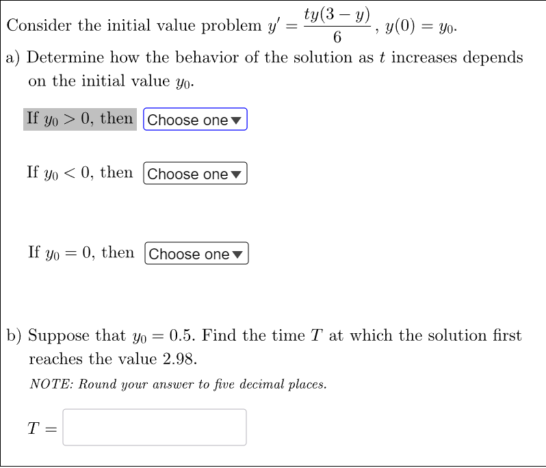 Solved Consider the initial value problem | Chegg.com