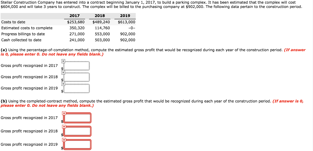 Solved Stellar Construction Company has entered into a | Chegg.com