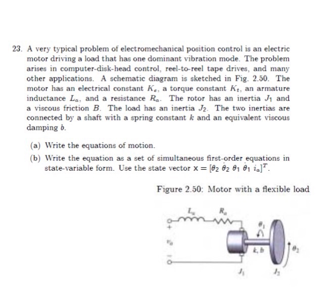 Solved 23. A very typical problem of electromechanical