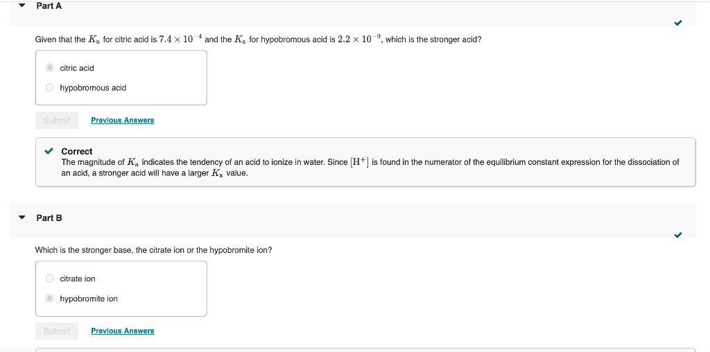 Solved Given that the Ka for citric acid is 7.4×10−4 and the | Chegg.com