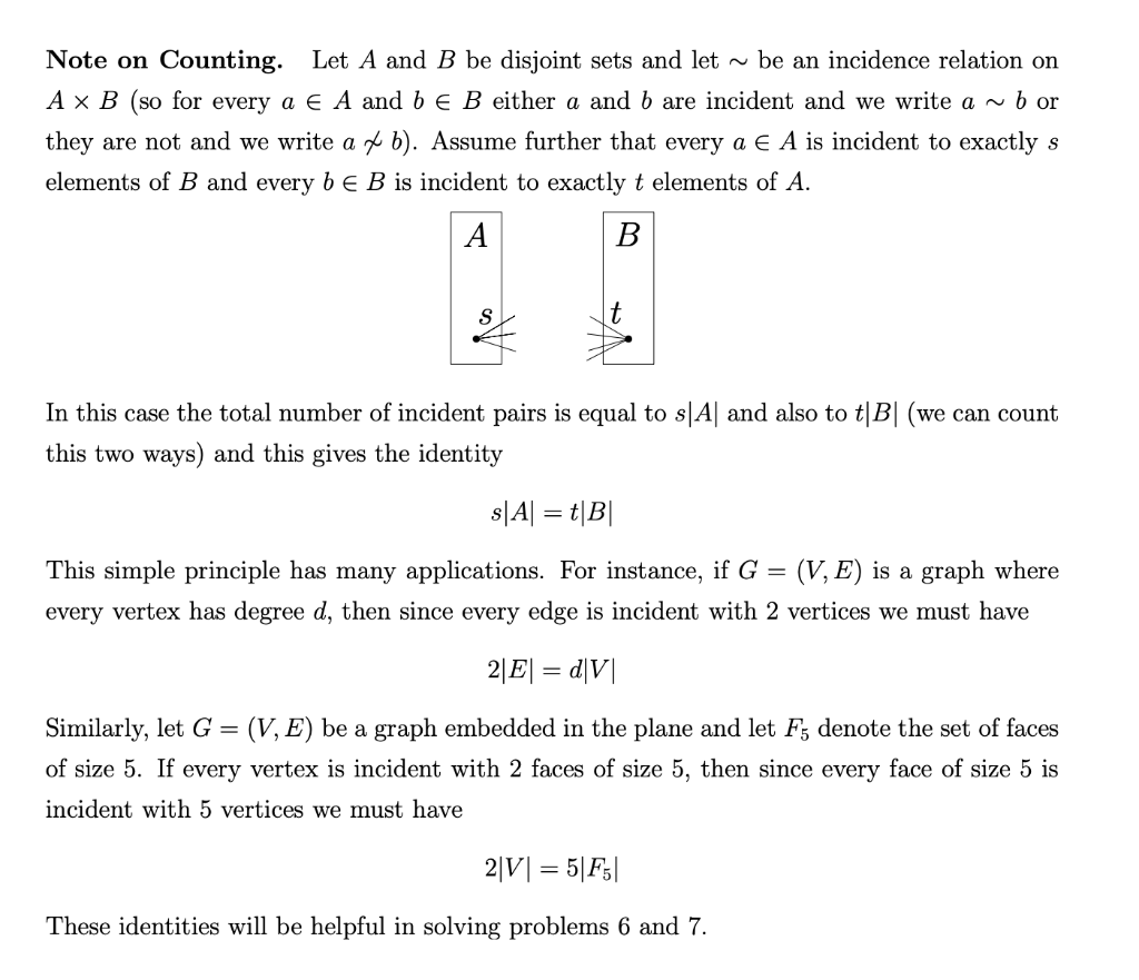 Solved Note On Counting Let A And B Be Disjoint Sets And Chegg Com