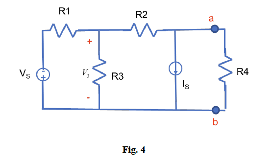 Solved Problem 4. For the circuit depicted in Fig. 4: VS=1 | Chegg.com