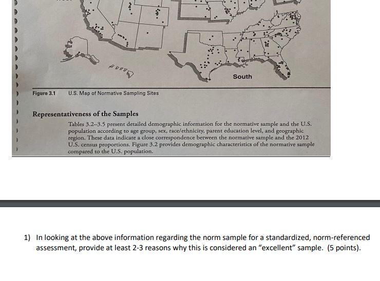 Case Study #4 Description of the Sample Normative | Chegg.com