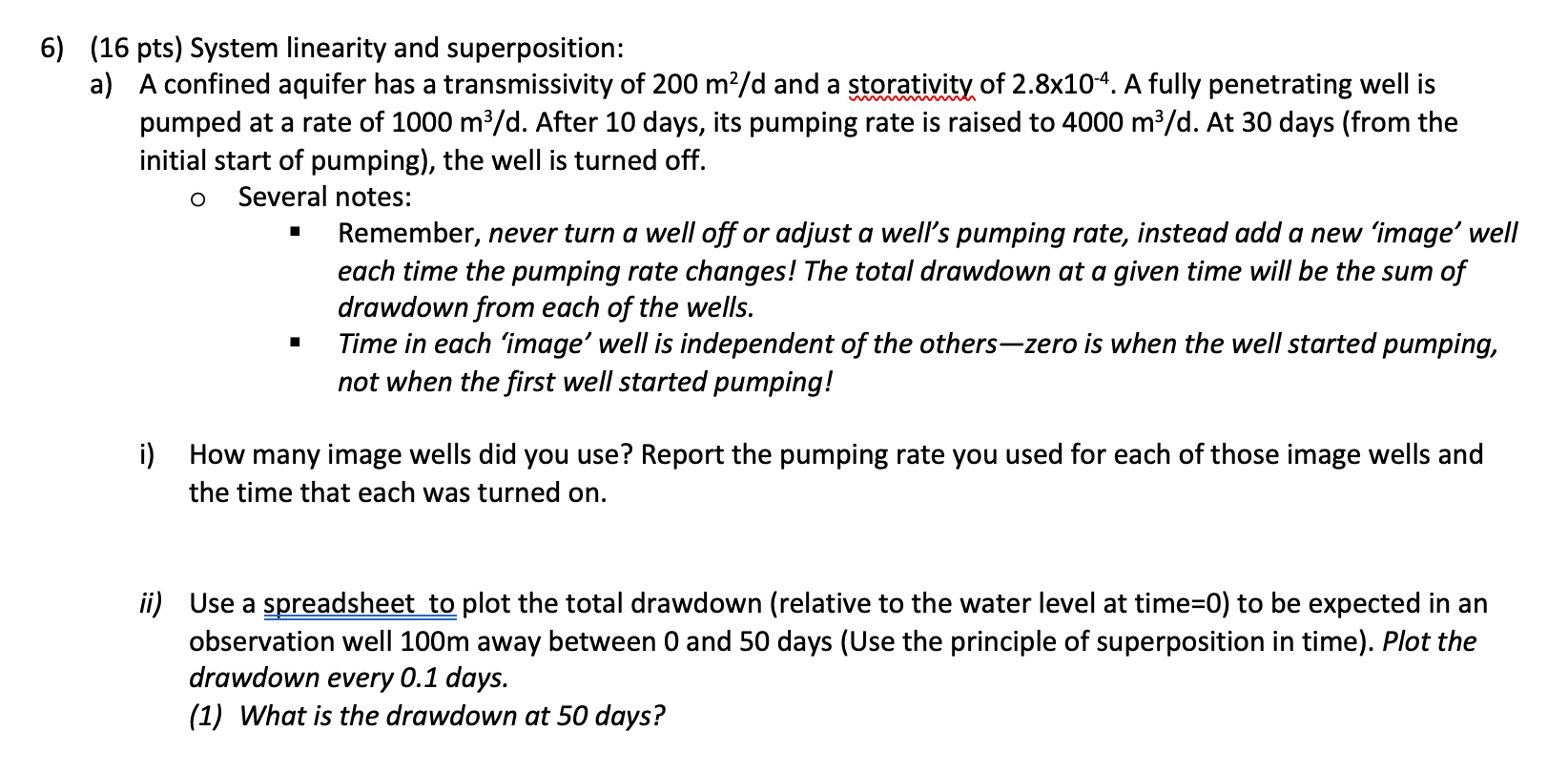 o 6) (16 pts) System linearity and superposition: a) | Chegg.com