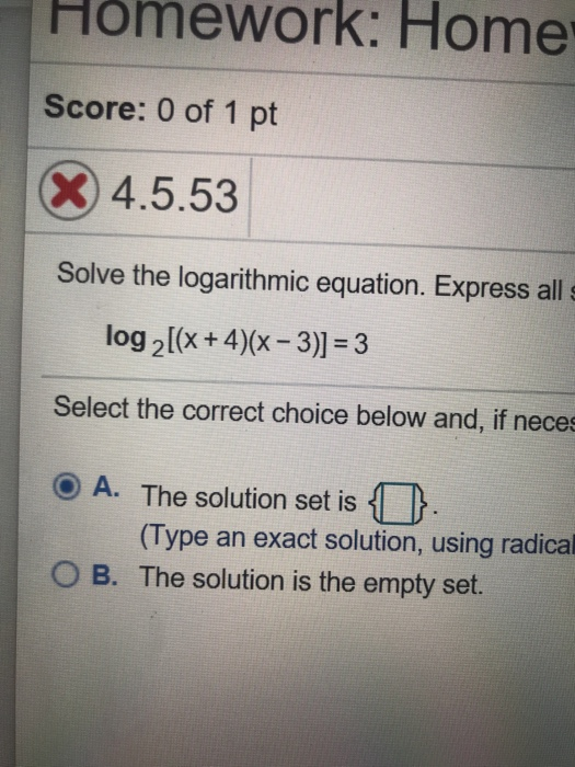 Solution Set Question Solved What is the solution set | Chegg.com