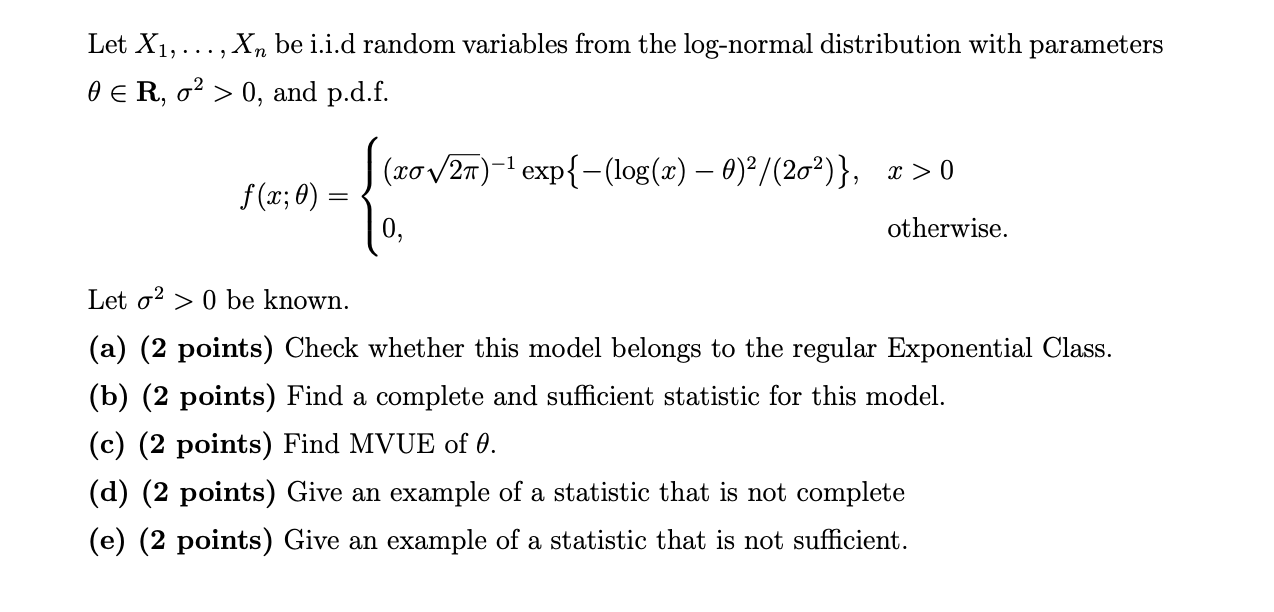 Solved Let X1,…,Xn Be I.i.d Random Variables From The | Chegg.com