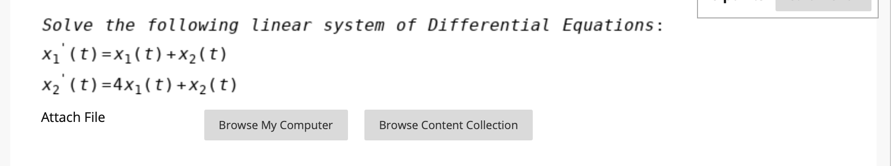 Solved Solve the following linear system of Differential | Chegg.com