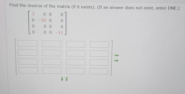 Solved Find The Inverse Of The Matrix (if It Exists). (If An | Chegg.com