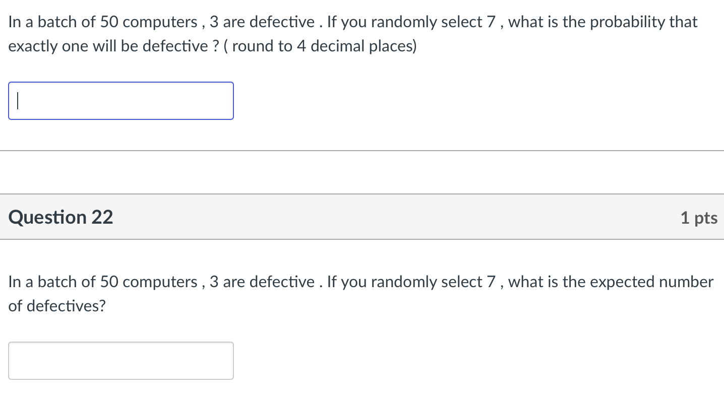Solved In a batch of 50 computers, 3 are defective. If you | Chegg.com