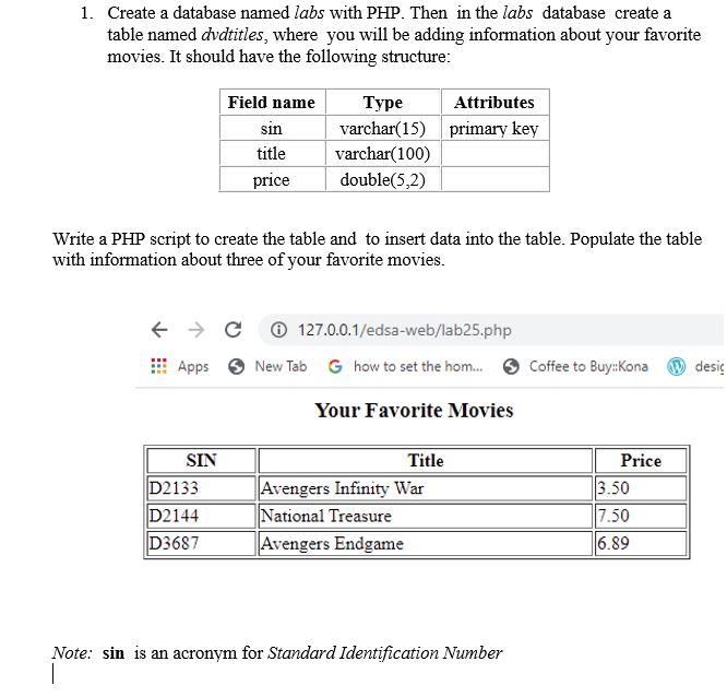Solved I need help with assignment . I wrote the PHP code | Chegg.com