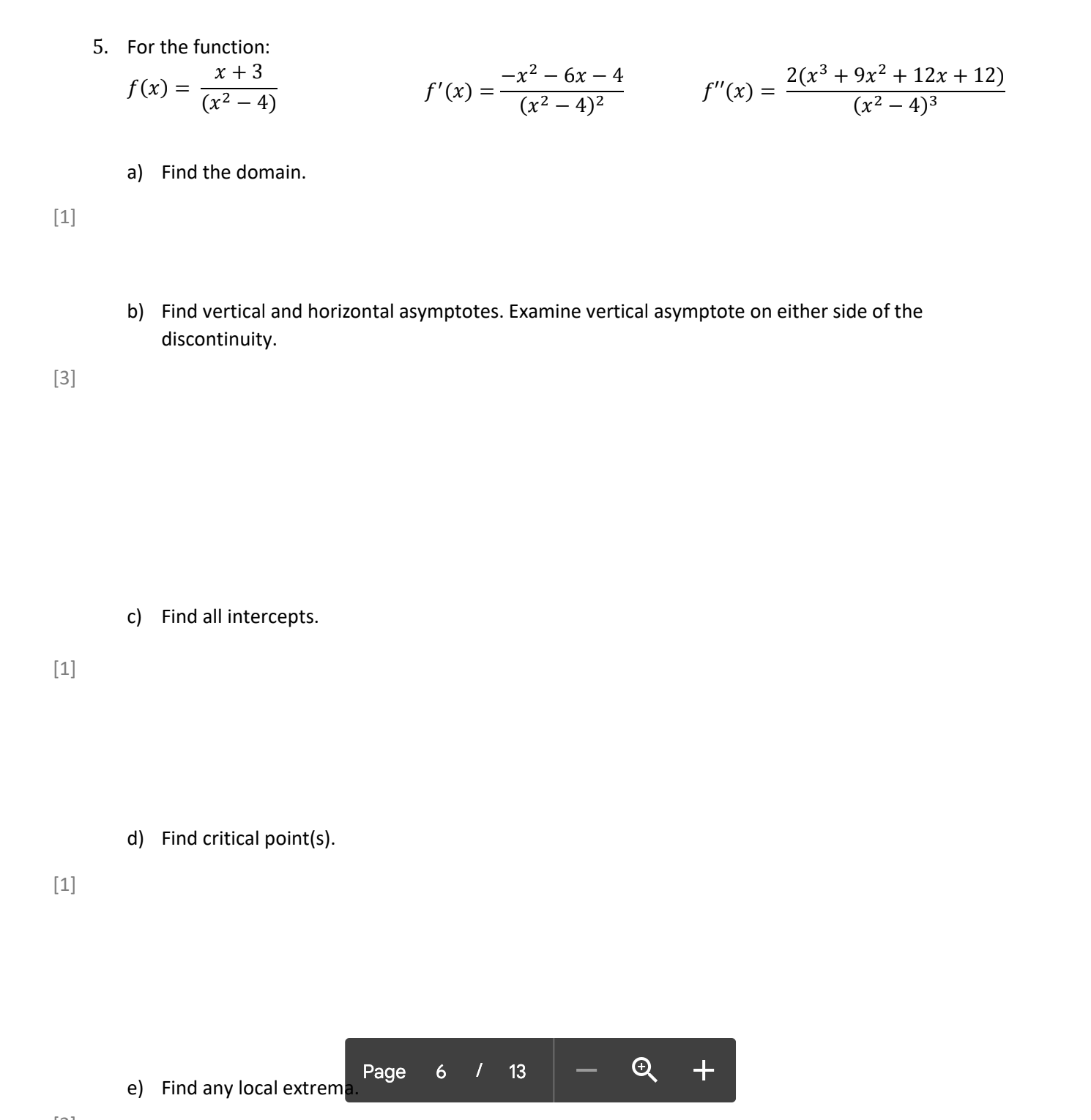 solved-5-for-the-function-f-x-x2-4-x-3-chegg