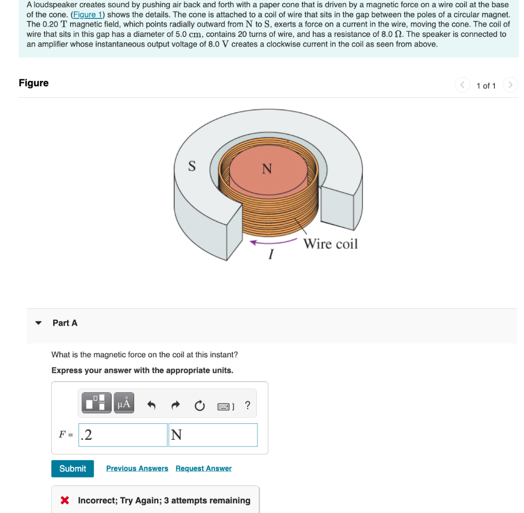 Solved A loudspeaker creates sound by pushing air back and