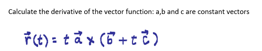 taking derivative of vectors