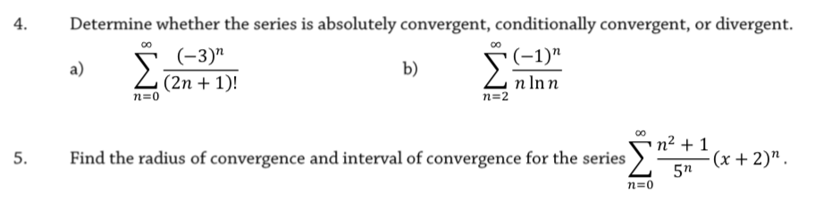 Solved Determine whether the series is absolutely | Chegg.com