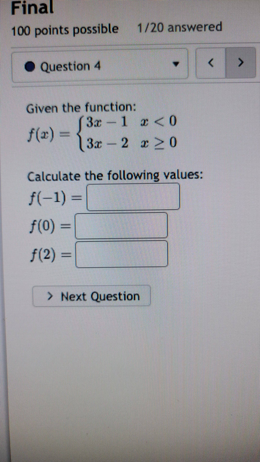 Solved Given The Function: \\[ | Chegg.com