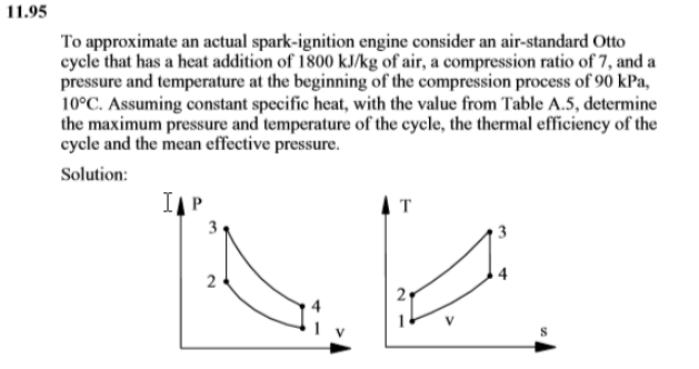 Solved To approximate an actual spark-ignition engine | Chegg.com