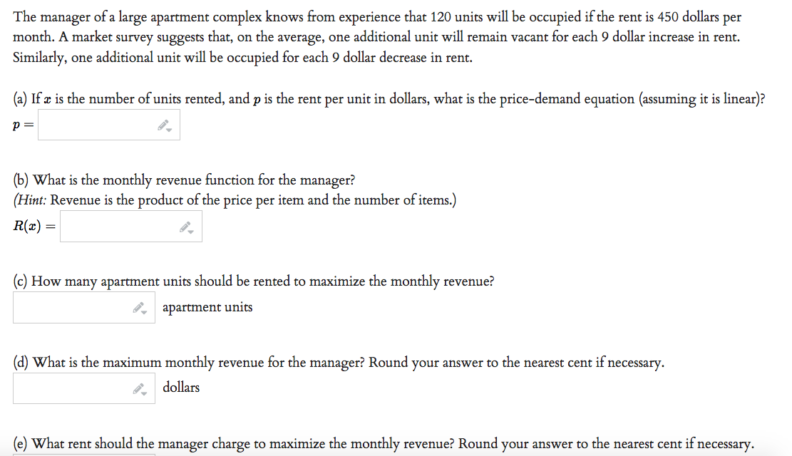 Solved The manager of a large apartment complex knows from