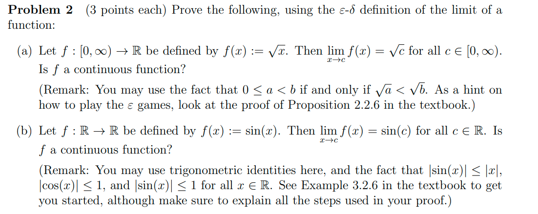 Solved Problem 2 (3 points each) Prove the following, using | Chegg.com