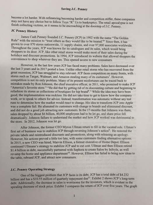 jcpenney case summary