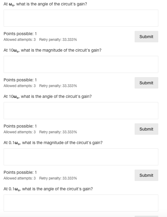 Solved For the questions on this page, refer to the circuit | Chegg.com