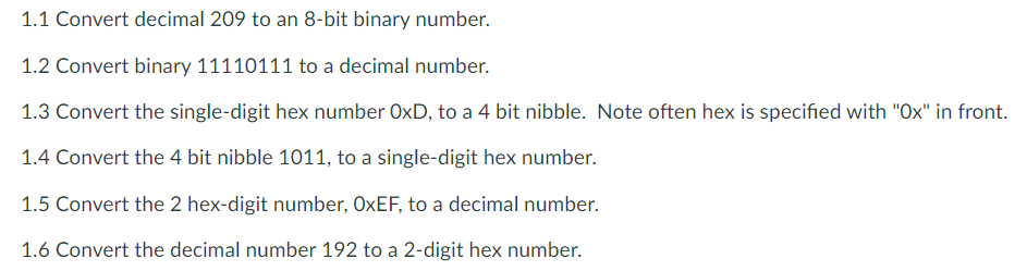 convert decimal 209 to an 8 bit binary number