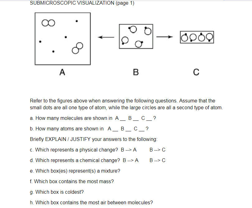 Solved SUBMICROSCOPIC VISUALIZATION (page 1) CO Refer to the | Chegg.com