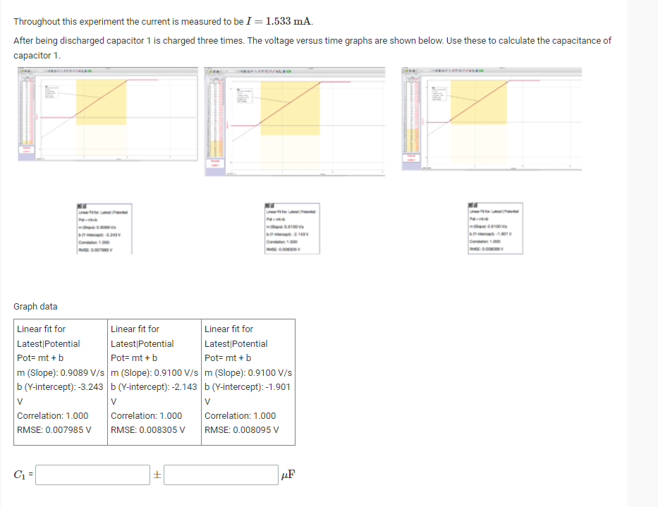 Solved Throughout this experiment the current is measured to | Chegg.com